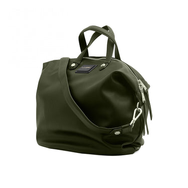 Chic Army Green Crossbody Shopper Bag